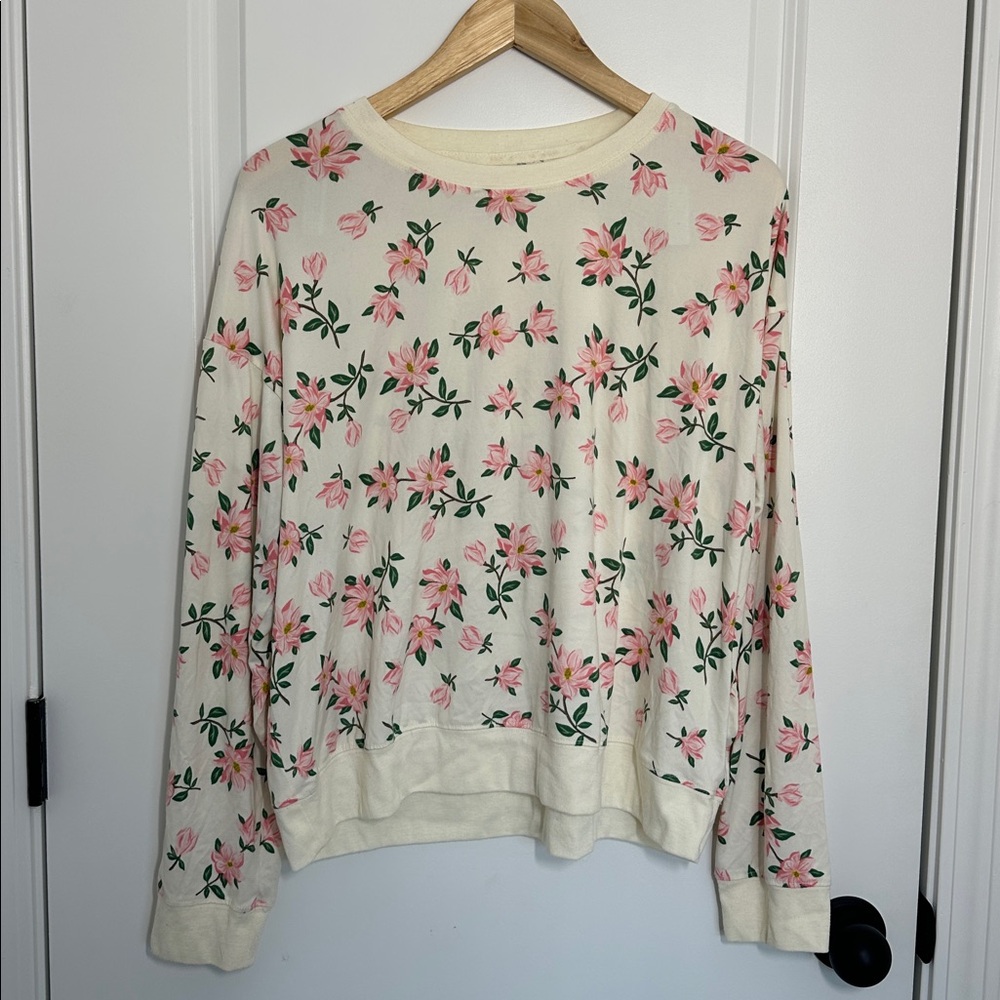 Draper James Women’s Floral Pajama set Cream/Pink XL